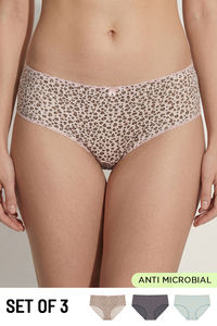 Zivame Regular Rise Full Coverage Hipster Panty (Pack of 3) - Multicolor — thumbnail 1
